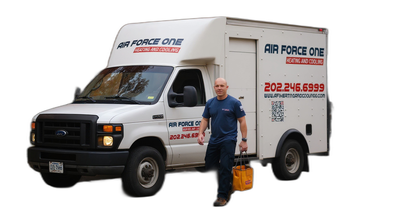 Jim walking from the truck with his tool bag